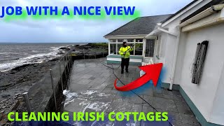 PRESSUREWashingSoftwashing Irish CottagesNice JOB with a NICE view [upl. by Xonnel]