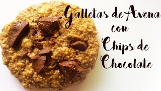 Cómo hacer Galletas de Avena con Chips de Chocolate ¡y almendras  Receta fácil y rápida [upl. by Onez]