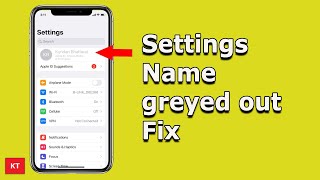 iPhone settings name greyed out  How do I Fix my greyed Apple ID [upl. by Ajiram427]