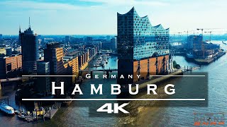 Hamburg Germany 🇩🇪  by drone 4K [upl. by Arolf]