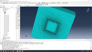 Pile micropile reinforcement frictional interaction around loaded area in ABAQUS [upl. by Aradnahc]