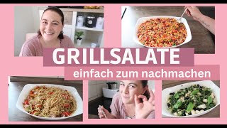 3 SCHNELLE GRILLSALATE PARTYSALATE EINFACH amp LECKER Fräulein Jasmin [upl. by Earvin46]