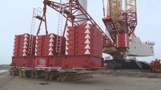 Liebherr  LR 11350 crawler crane with PowerBoom [upl. by Sassan]