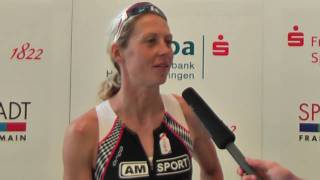 Interview Sandra Wallenhorst Siegerin Ironman Germany 2010 [upl. by Gentes]