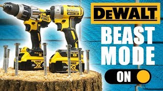 Dewalt XR Drill 20v max Combo  How Powerful🔨🔨🔨 [upl. by Monia]