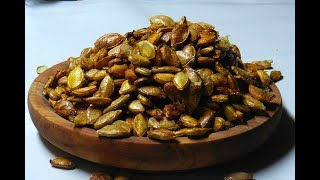 Roasted Pumpkin Seeds Recipe [upl. by Nirroc]