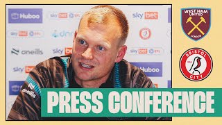 🎙️ Liam Manning press conference  West Ham United vs Bristol City [upl. by Leelaj]