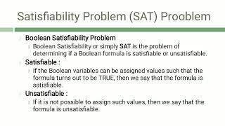 DAA Design and Analysis of AlgorithmsTE CSEIT SAT satisfiability Problem [upl. by Isbella]