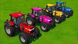 TRANSPORTING PIXAR CARS amp FRUITS WITH COLORED amp JOHN DEERE vs CLAAS vs TRACTORS  BeamNGdrive 962 [upl. by Merci]