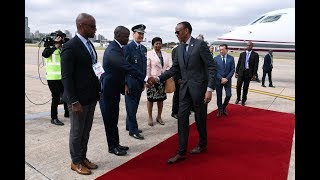 Arrival of Paul Kagame President of Rwanda [upl. by Aidualk]