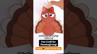 Silly Turkey Craft for Thanksgiving 🦃🧡 homeschoolfamily homeschooling thanksgiving [upl. by Baldridge720]