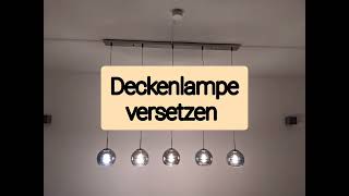 Deckenlampe versetzen Lampenanschluss verlegen Stromanschluss Lampe verlängern Baldachin Lampe [upl. by Meibers]