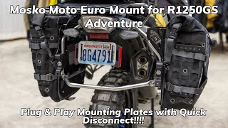 Mosko Motos EUROMOUNT Quick Release Plate for Backcountry 35 and BMW R1250GS Adventure [upl. by Aseret649]