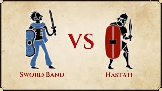 ROME II Total War  Sword Band VS Hastati [upl. by Mayram]