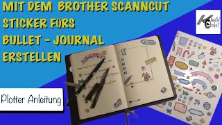 Brother ScanNCut Sticker erstellen mit gratis Datei [upl. by Natalya]