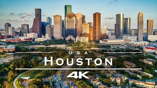 Houston Texas  USA 🇺🇸  by drone 4K [upl. by Aronoel]