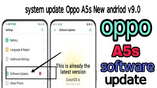 how to update Oppo A5s system software  update software Oppo [upl. by Aiepoissac]