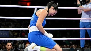 Paris Olympics Italys Angela Carini abandons fight with Algerias Imane Khelif [upl. by Lili330]