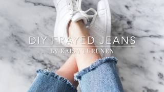 DIY frayed jeans [upl. by Nnyleuqcaj]