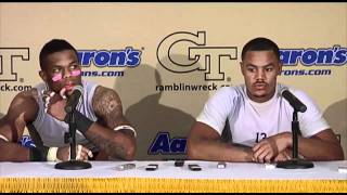 Georgia Tech CB Louis Young and QB Tevin Washington Postgame  10811 [upl. by Norine]