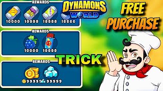 Dynamons world giveaway or free purchase trick [upl. by Ardnauqal]