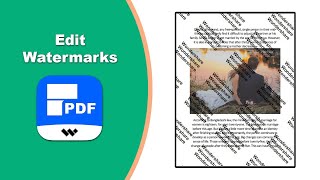 How to edit watermarks in a pdf file in Wondershare PDFelement [upl. by Howlyn]