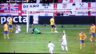 Sweden 4  2 England  Caulker Goal 14112012 [upl. by Merrie344]