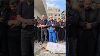 Funeral Prayer for Murdered ICU Director at Gaza Hospital [upl. by Allemaj]