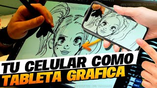 📱 USA TU CELULAR COMO TABLETA GRÁFICA  Utiliza tu Android como una Tablet Digitalizadora 💻 [upl. by Shelli]