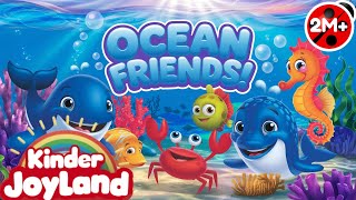 Ocean Friends Nursery Rhyme With Lyrics  More Nursery Rhymes amp Kids Songs  KinderJoyland [upl. by Laersi750]