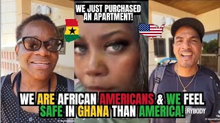 🇬🇭🇺🇸We Are AFRICAN AMERICANS amp We FEEL MORE SAFE In GHANA Than AMERICA  BLACK AMERICAN  Kamma Dyn [upl. by Graig]