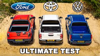 Toyota v Ford v VW ULTIMATE pickup test [upl. by Gianni]