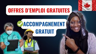 ALERTE OFFRES DEMPLOI GRATUITE et Accompagnement gratuit  Immigration Canada [upl. by Leirum36]