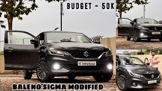 New Baleno Sigma Modified Under 50K 😱 Baleno Modification ✅ New Baleno Modified ✅Baleno Sigma 2024 ✅ [upl. by Pancho]