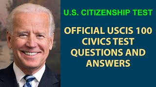 US CITIZENSHIP NATURALIZATION TEST  ALL OFFICIAL 100 QUESTIONS AND ANSWERS [upl. by Malley131]