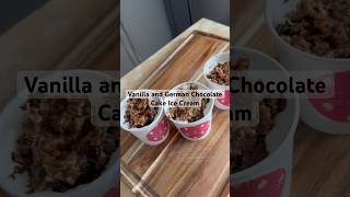 Homemade Vanilla and German Chocolate Cake Ice Cream icecream baking easyrecipe easyrecipe food [upl. by Leta]