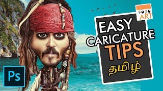 Learn How To Do Easy and Quick Caricature in Tamil [upl. by Gayner]