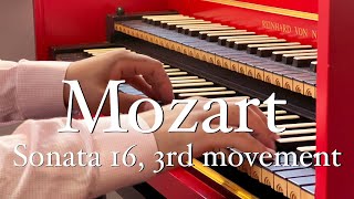 Mozart Sonata 16  3rd movement K545  Harpsichord Music [upl. by Mozes]