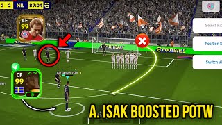 A Isak POTW  Double Touch 🤯 Review Highlights  efootball 2025 mobile [upl. by Grim]