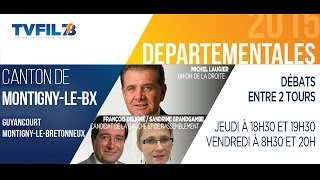 Départementales 2015  Les débats du second tour  Canton de MontignyleBretonneux [upl. by Aicenra]