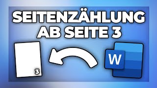 Word Erste Seite Deckblatt ohne Seitenzahl  ab Seite 3 mit 1 beginnen Tutorial [upl. by Fonville222]