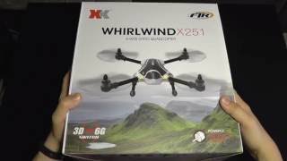 XK X251 Whirlwind Brushless Quadcopter Review  GearBest  part 1 [upl. by Ahsilaf]