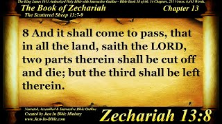 Bible Book 38  Zechariah Chapter 13  The Holy Bible KJV Read Along AudioVideoText [upl. by Ahsiral963]