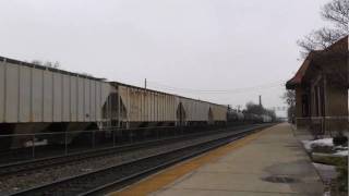 BNSF 4631 4692 amp 4712 leads a Manifest West Hinsdale IL [upl. by Negroj]