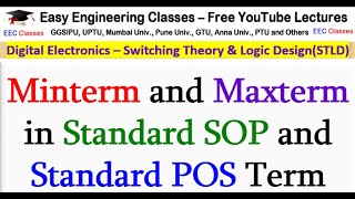 Minterm and Maxterm in Standard SOP and Standard POS Term  Digital Electronics Lectures [upl. by Edwina]