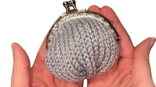 Knit Coin Purse Tutorial Sentro 32 or 40 pin knitting machine [upl. by Dyna]