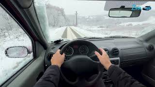 DACIA LOGAN 15 dCi FiRsT SnoW POV Iarna pe Ulita [upl. by Clinton]