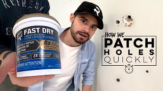 How to Make Quick Work of Wall Holes DAP Fast Dry Spackling [upl. by Ahsinrev]