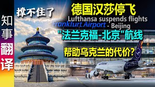 撑不住了！德国汉莎停飞quot法兰克福北京quot航线 帮助乌克兰的代价？unfair competition Lufthansa suspends flights Frankfurt  Beijing [upl. by Gilliam]