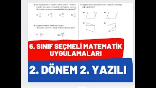 6 Sınıf Seçmeli Matematik Uygulamaları 2 Dönem 2 Yazılı Soruları [upl. by Mossberg]